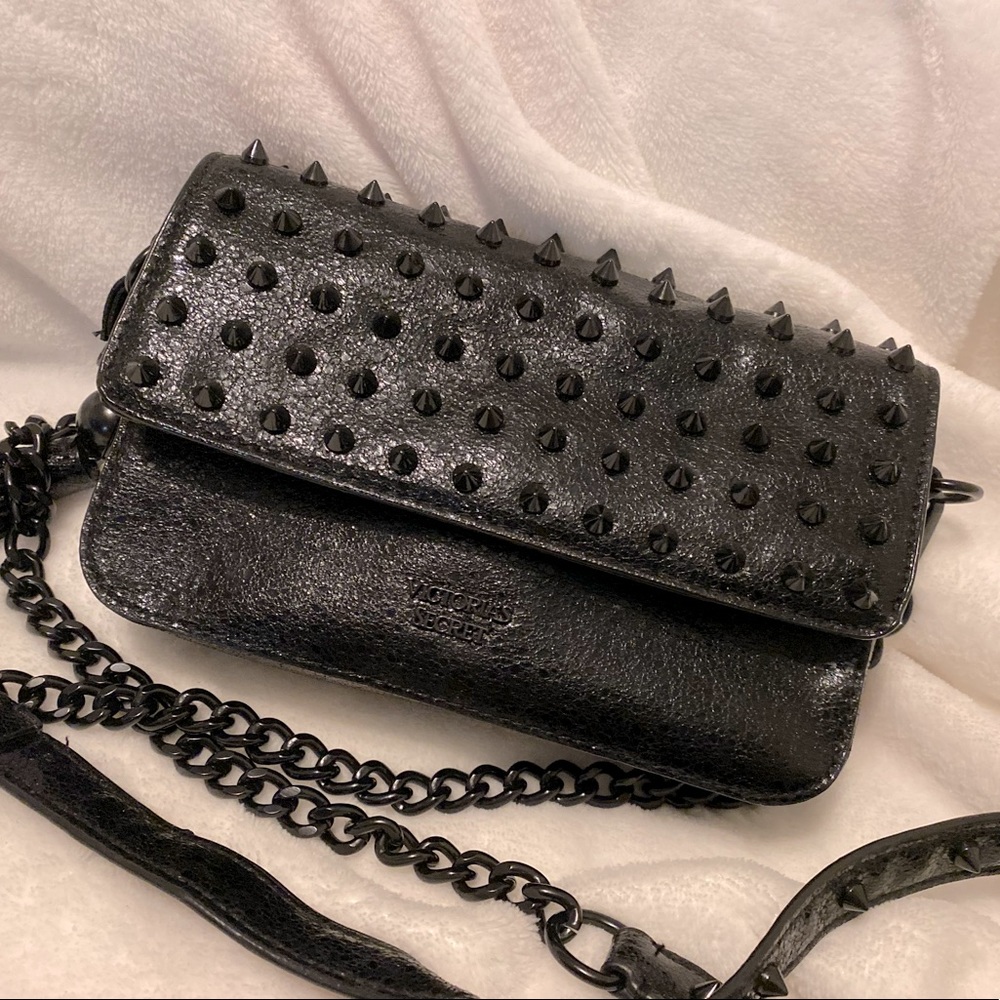 Black glitter studded crossbody purse Victoria Secret